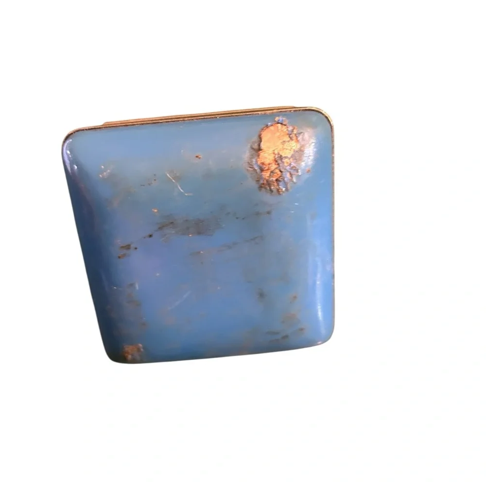 Vintage Elgin Blue and Gold Alarm Clock